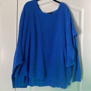 Attitudes By Renee Ribbed Sweater Blue Women’s Size 3X